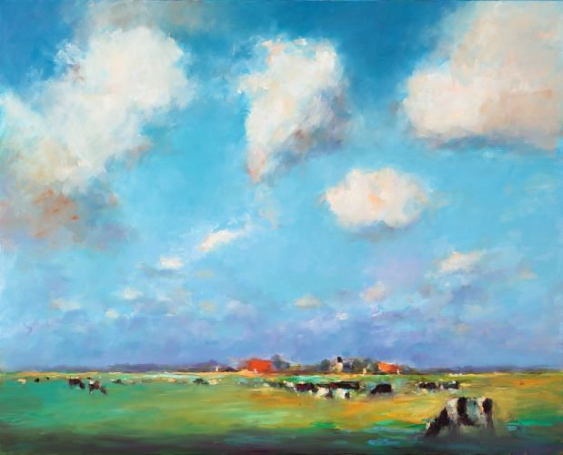 Longerhouw, Peinture à l’huile sur toile, 2009, 80 x 100 cm, Vendu