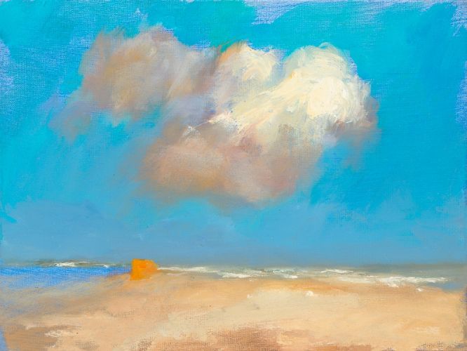 Plage, Toile, 2005, 18 x 24 cm, Vendu