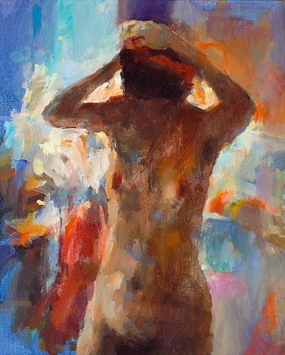 Modèle au turban rouge, Peinture à l’huile sur toile, 2011, 40 x 33 cm, € 3.900,-