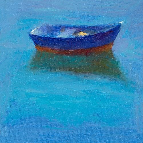 Blue boat, oil / canvas, 2011, 10 x 10 cm, € 900,-