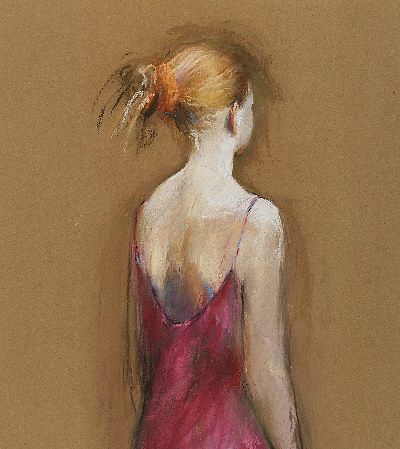 Mädchen, Pastell, 2006, 54 x 30 cm, Verkauft