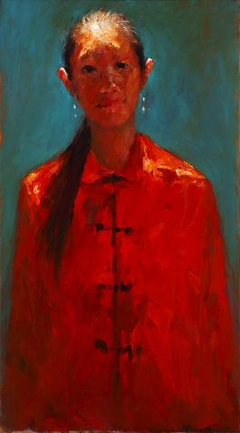 Chinese model, Oil / canvas, 2007, 90 x 50 cm, € 5.250,-