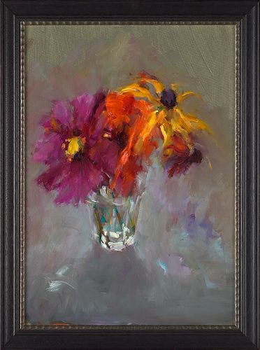 Stillife of flowers, oil on canvas, 2023, 70 x 50 cm, € 2.900,-