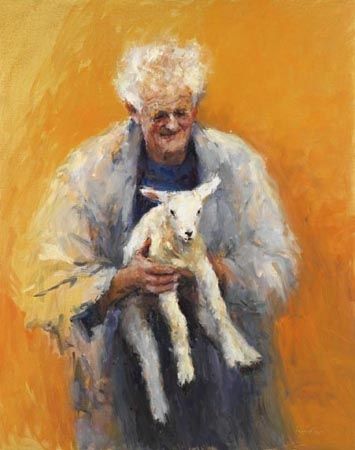Le vieil homme à l'agneau, Papier Beaux-Arts, 2006, 63 x 50 cm, € 180,-