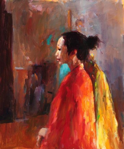 Chinees model II, olieverf / doek, 2009, 60 x 50 cm, Verkocht