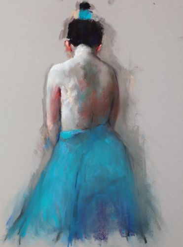 Blue kimono, pastel, 2010, 65 x 50 cm, Sold