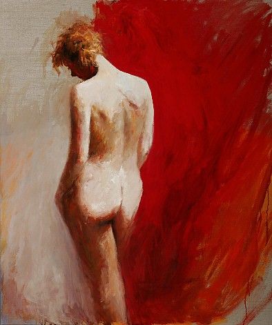 Nu debout, Peinture à l’huile sur toile, 2004, 120 x 100 cm, Vendu