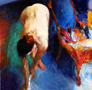 Model in atelier