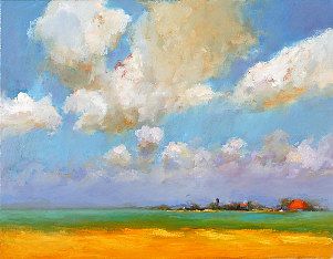 Frisian landscape, Oil / canvas, 2004, 70 x 90 cm, Sold