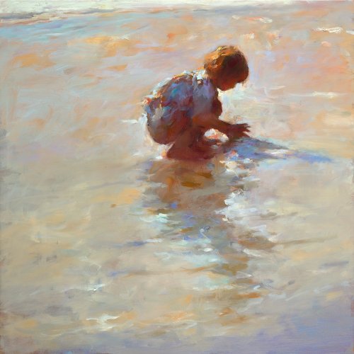 Meisje aan zee