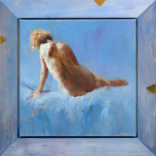 Koningsblau & Gold, Öl auf Leinwand, 2009, 40 x 40 cm, Verkauft