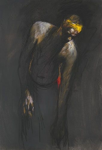 Black angel, pastel, 2000, 95 x 64 cm, Sold