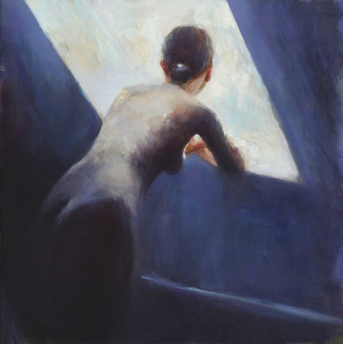 Model in blauw