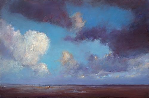 Het Wad, olieverf / linnen, 2011, 80 x 120 cm, Verkocht