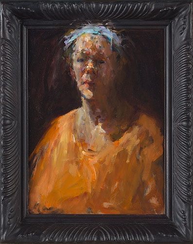 Zelfportret, olieverf / linnen, 2011, 38 x 28 cm, Verkocht