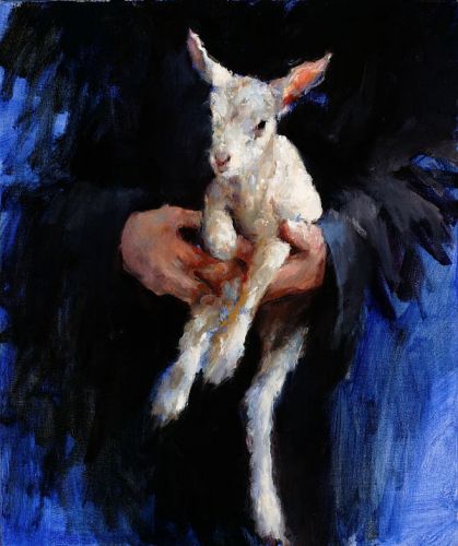 L'Agneau, Peinture à l’huile sur toile, 2005, 60 x 50 cm, Vendu