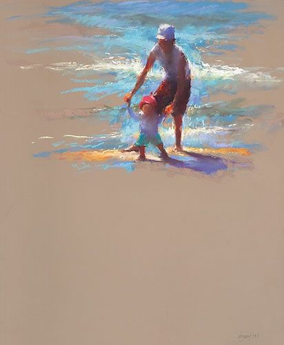 Leren lopen II, pastel, 2011, 103 x 88 cm, Verkocht