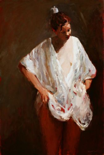 White kimono, Oil / canvas, 2005, 120 x 80 cm, Sold