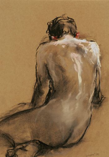 Nu de dos, Pastel, 2005, 45 x 34 cm, Vendu