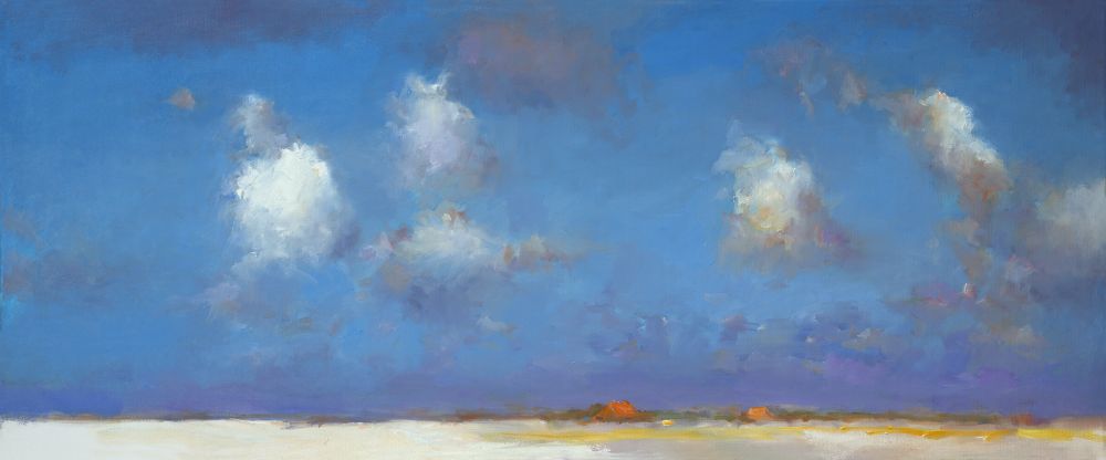 Zomerlandschap, olieverf / linnen, 2013, 50 x 120 cm, Verkocht