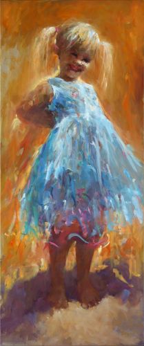 Sunny girl, oil / canvas, 2013, 120 x 50 cm, Sold