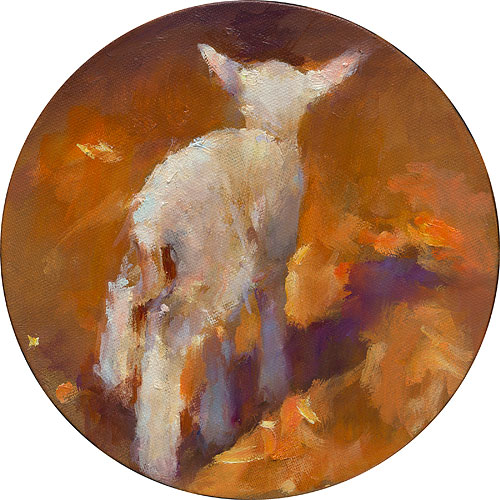 Spring II, Oil / canvas, 2014, Ø 20 cm, Sold