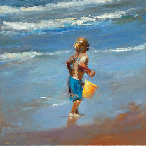 yellow bucket, oil / canvas, 2014, 50 x 50 cm, Sold