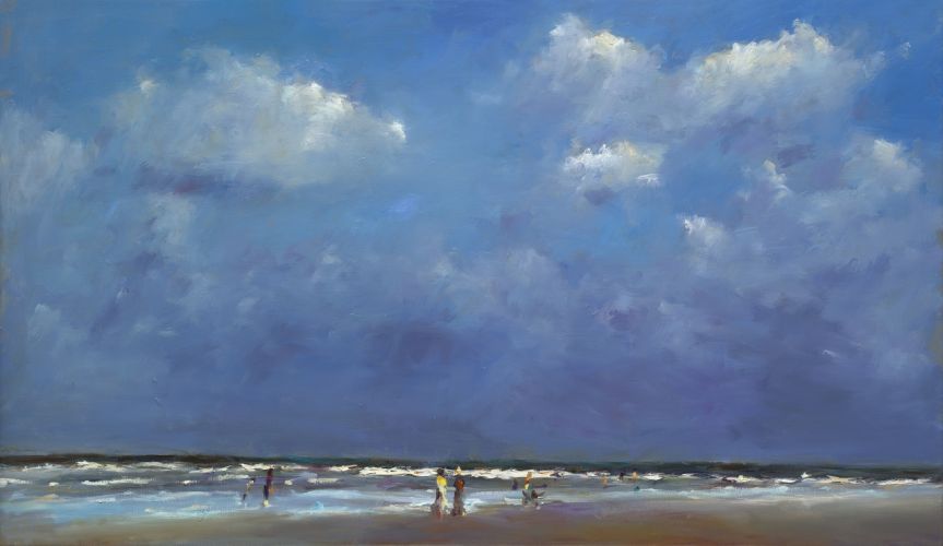 Strand, olieverf/linnen, 2019, 70 x 120 cm, Verkocht