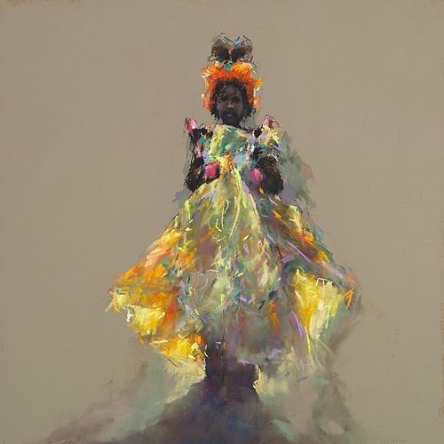 Carnavalmeisje Cabo Verde, pastel, 2019, 104 x 95 cm, Verkocht