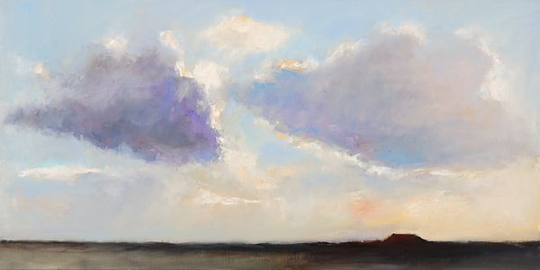 Nuages, Huile sur toile, 2007, 60 x 120 cm, Vendu