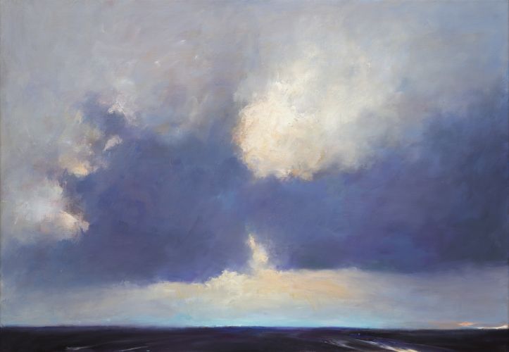 Sonneuntergang, Öl auf Leinwand, 2019, 40 x 100 cm, Verkauft