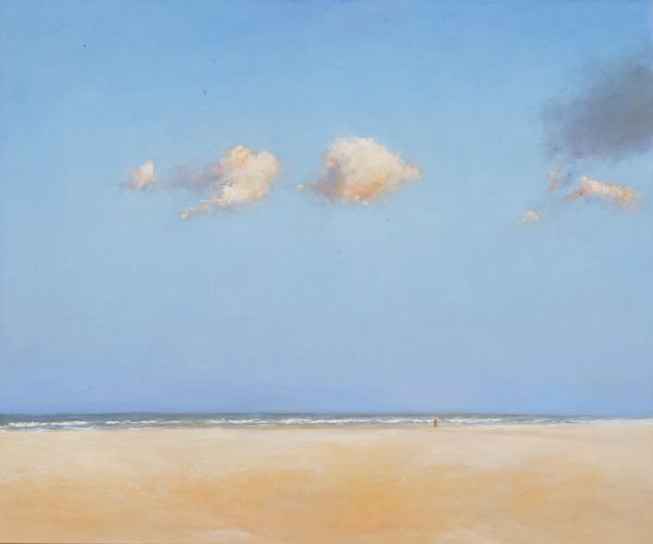 Plage, Huile sur toile, 2007, 100 x 120 cm, Vendu