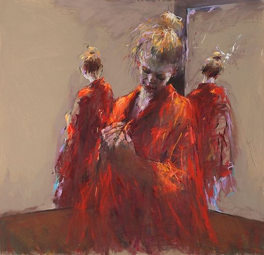 Reflection, pastel, 2020, 100 x 90 cm, Sold