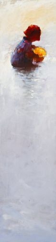 Porteur d'eau II, Peinture à l’huile sur toile, 2007, 70 x 16,5 cm, Vendu