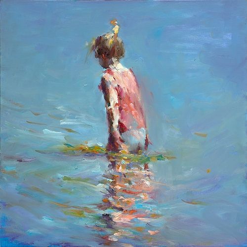 Koud water, olieverf / linnen, 2020, 50 x 50 cm, Verkocht