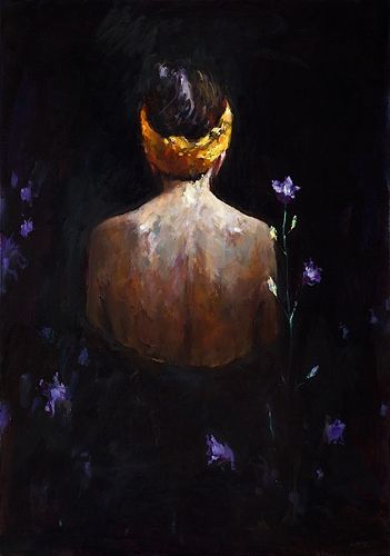 Campanula, Huile, 2021, 100 x 70 cm, Vendu