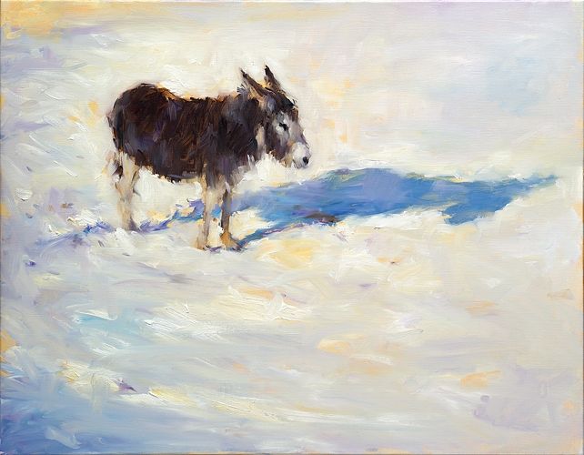 Ezeltje, olieverf / linnen, 2021, 70 x 90 cm, € 4.900,-