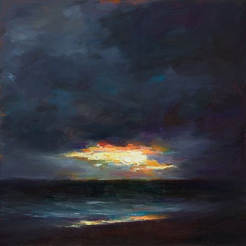 Sunset, oil / canvas, 2021, 80 x 80 cm, Option