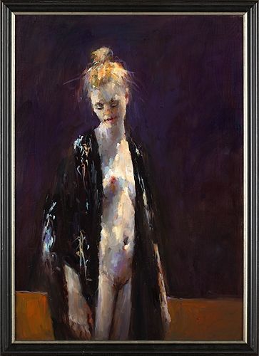 Black kimono, oil / canvas, 2021, 70 x 50 cm, € 3.350,-