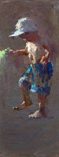 Boy dancing, oil / canvas, 2021, 80 x 30 cm, € 2.900,-