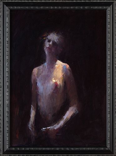 Jeune fille, Huile, 2022, 70 x 50 cm, Option