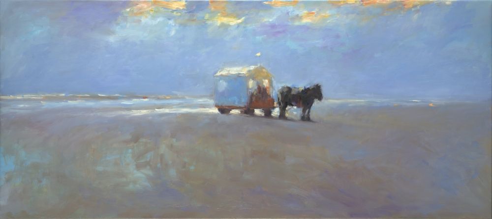 Reflection, huile, 2022, 30 x 80 cm, € 8.900,-