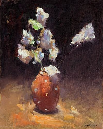 Lathyrus, oil / canvas, 2023, 30 x 24 cm, € 2.100,-