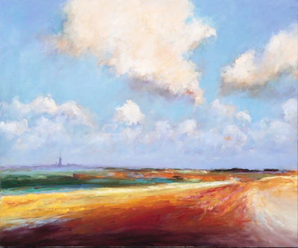 Paysage de Frise, Huile sur toile, 2008, 100 x 120 cm, Vendu