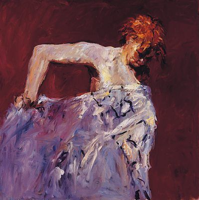 Modèle au tissu blanc, Peinture à l’huile sur toile, 1999, 100 x 100 cm, Vendu