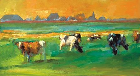 Vaches  Skuzum, Papier Beaux-Arts, 2007, 50 x 90 cm, € 425,-