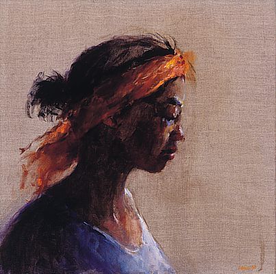 Model, Olieverf / doek, 1998, 50 x 50 cm, Verkocht