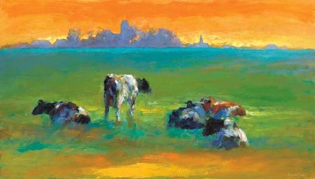 Koeien, Fine Art Paper + lijst, 2007, 35 x 70 cm, € 395,-