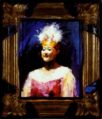 Danseuse chinoise II, Peinture à l’huile sur toile, 2003, 25 x 20 cm, Vendu