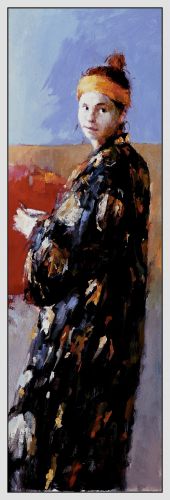 Japanese kimono, Oil / canvas, 2002, 90 x 30 cm, Sold